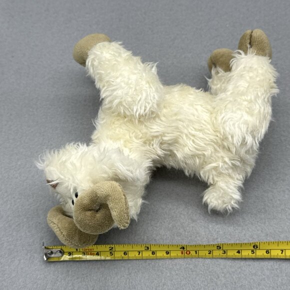 Ramsey Lamb Ram Fuzzy Horns Attic Treasures Off White Plushie TY 1993 Posable 6" - Picture 6 of 10